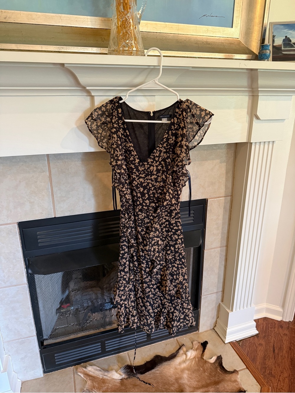 Tommy Hilfiger Black & Tan Floral Mini Dress